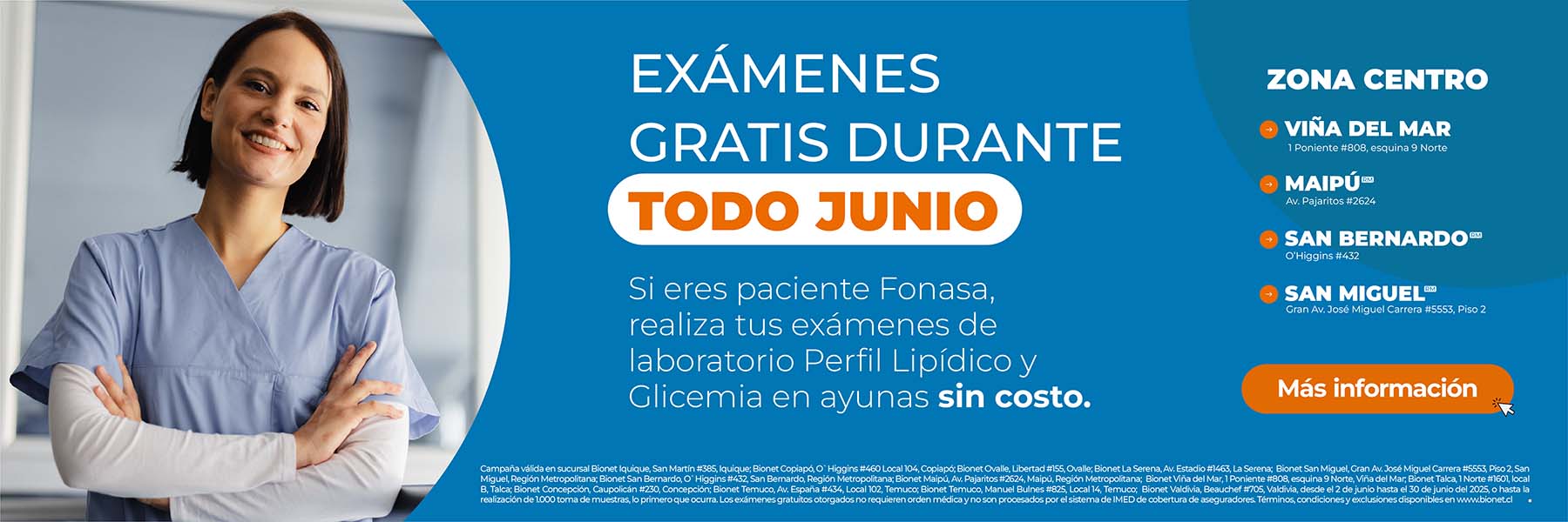 Campana examenes gratis Zona Centro